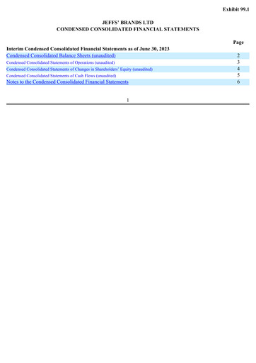 Thumbnail Jeffs' Brands Half-year Report 2023-h1