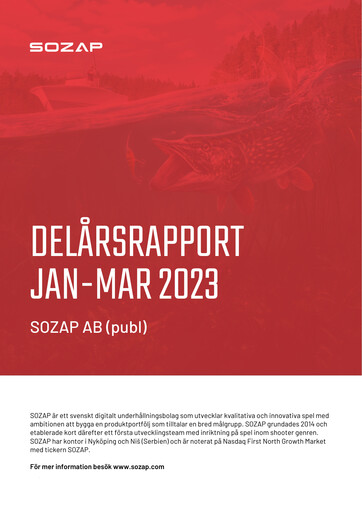 Miniature Sozap Rapport trimestriel 2023-q1