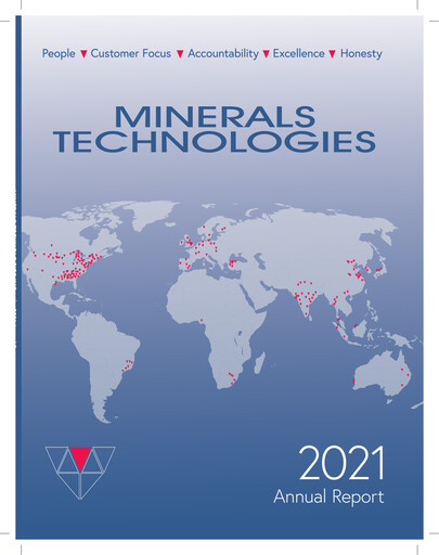 Thumbnail Minerals Technologies Annual Report 2021