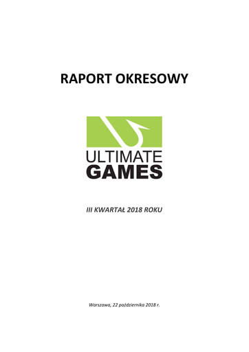 Thumbnail Ultimate Games Quarterly Report 2018-q3