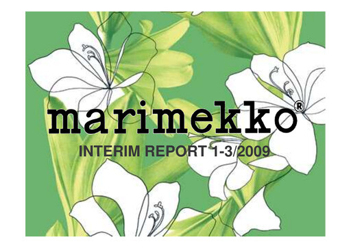 Thumbnail Marimekko Quarterly Report 2009-q1
