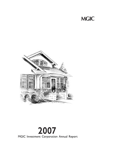 Miniature MGIC Investment
 Rapport annuel 2007