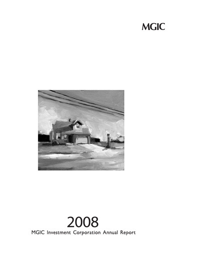 Miniature MGIC Investment
 Rapport annuel 2008