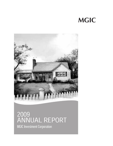 Miniature MGIC Investment
 Rapport annuel 2009