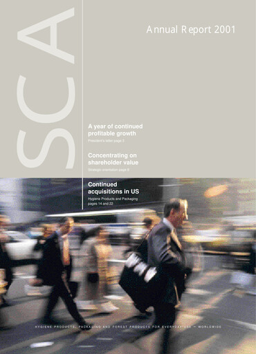 Thumbnail Svenska Cellulosa Aktiebolaget (SCA) Annual Report 2001