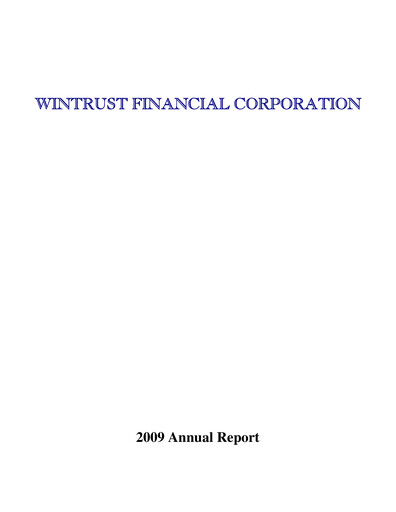 Thumbnail Wintrust Financial Annual Report 2009