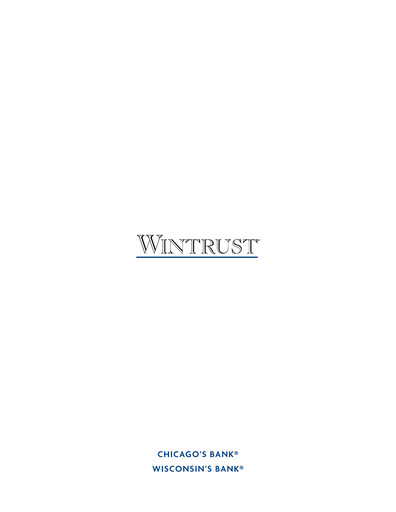 Thumbnail Wintrust Financial Annual Report 2018
