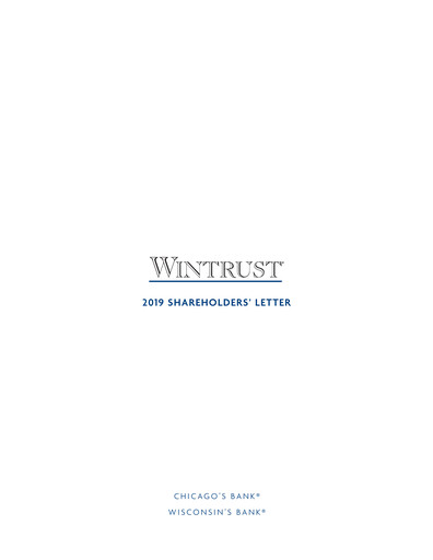 Thumbnail Wintrust Financial Annual Report 2019
