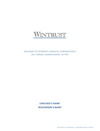 Thumbnail Wintrust Financial Annual Report 2021