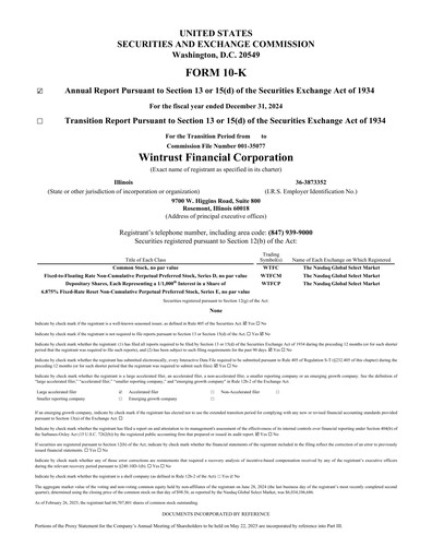 Thumbnail Wintrust Financial Annual Report 2024