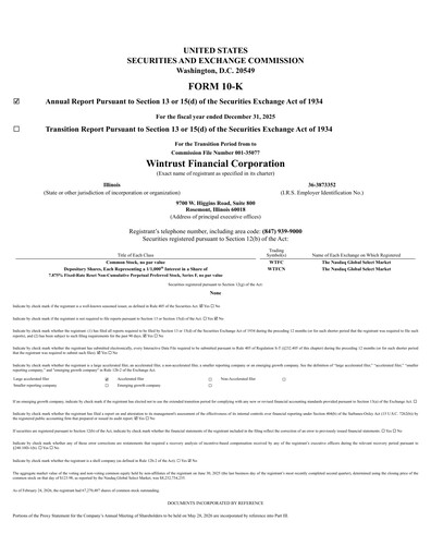 Thumbnail Wintrust Financial Annual Report 2025