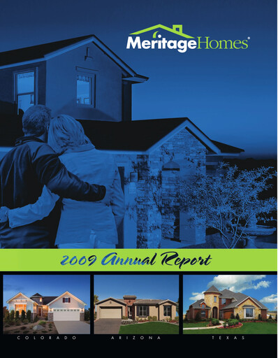 Miniature Meritage Homes Rapport annuel 2009