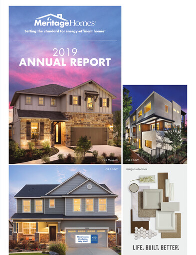Miniature Meritage Homes Rapport annuel 2019