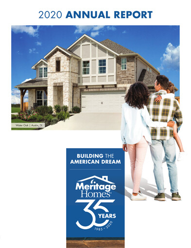 Miniature Meritage Homes Rapport annuel 2020