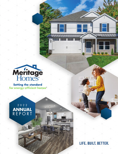 Miniature Meritage Homes Rapport annuel 2022