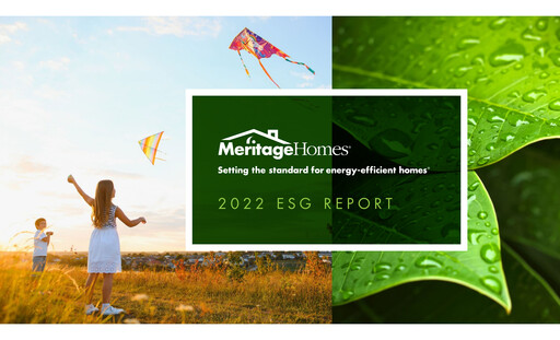 Miniature Meritage Homes Rapport ESG 2022
