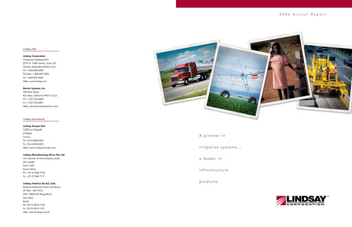 Vorschaubild Lindsay Corporation
 Jahresbericht 2006