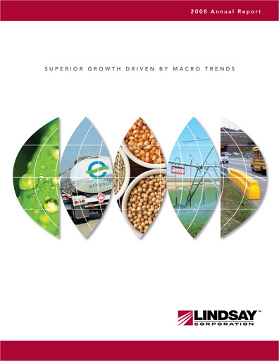 Vorschaubild Lindsay Corporation
 Jahresbericht 2008