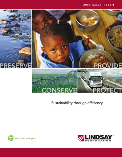 Vorschaubild Lindsay Corporation
 Jahresbericht 2009