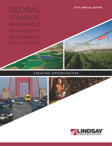 Vorschaubild Lindsay Corporation
 Jahresbericht 2015