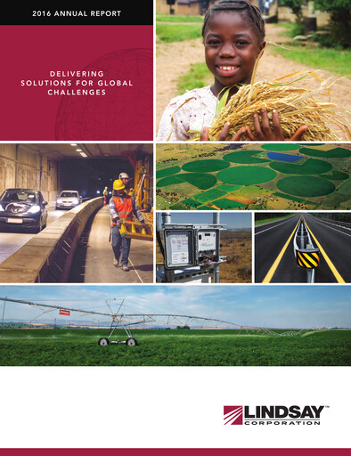Vorschaubild Lindsay Corporation
 Jahresbericht 2016