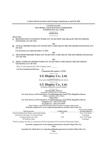 Thumbnail LG Display Annual Report 2024