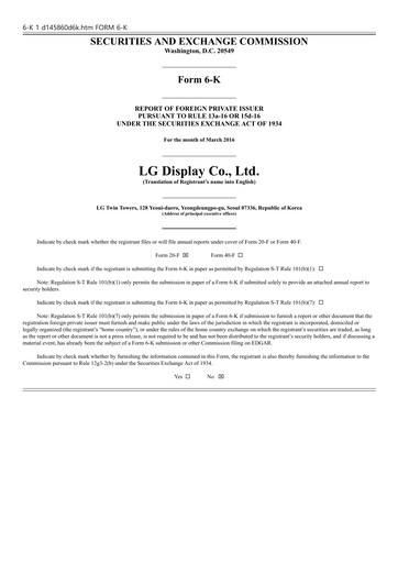 Thumbnail LG Display Financial Report 2015