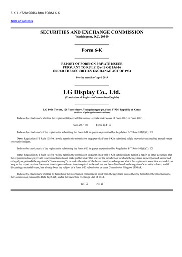 Thumbnail LG Display Financial Report 2018