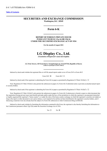Thumbnail LG Display Half-year Report 2021