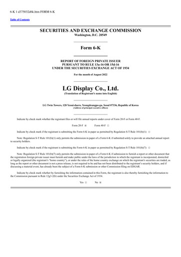 Thumbnail LG Display Half-year Report 2022