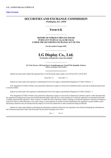 Thumbnail LG Display Half-year Report 2023