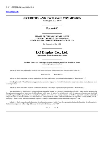 Thumbnail LG Display Quarterly Report 2021-q1