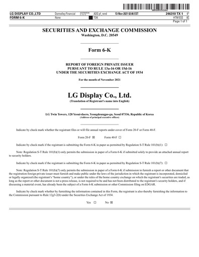Thumbnail LG Display Quarterly Report 2021-q3