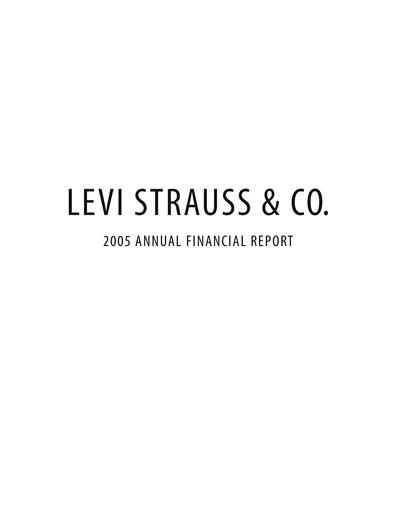 Thumbnail Levi Strauss & Co. Annual Report 2005
