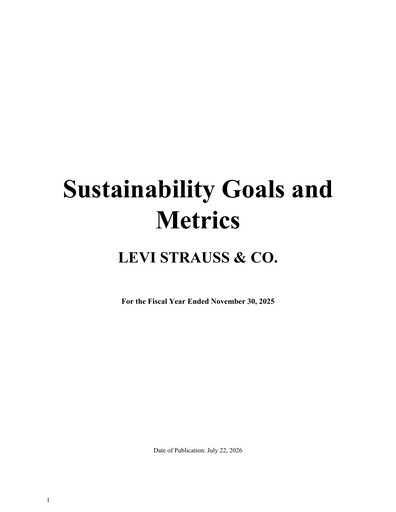Thumbnail Levi Strauss & Co. Sustainability Report 2025