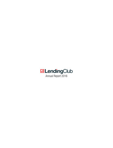 Thumbnail LendingClub
 Annual Report 2016