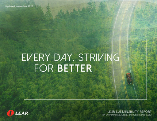 Miniature Lear Corporation
 Rapport de durabilité 2019