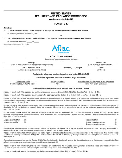 Thumbnail Aflac Annual Report 2025