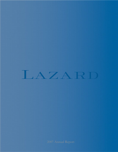 Thumbnail Lazard Annual Report 2007
