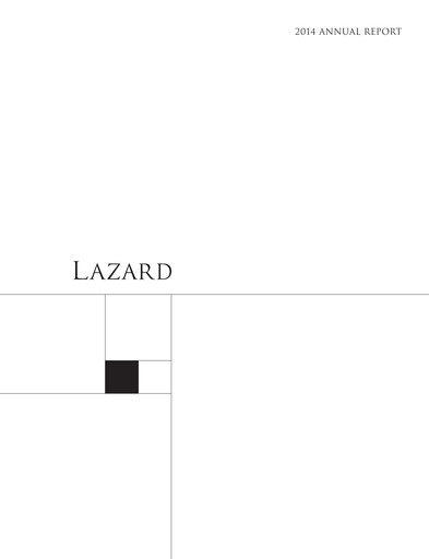 Thumbnail Lazard Annual Report 2014