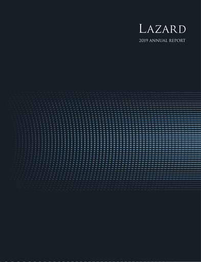 Thumbnail Lazard Annual Report 2019