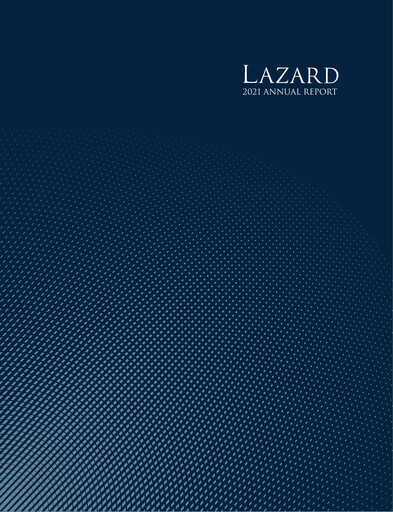 Thumbnail Lazard Annual Report 2021