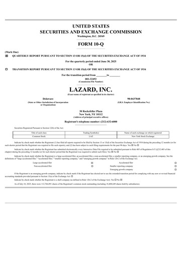 Thumbnail Lazard Quarterly Report 2025-q2