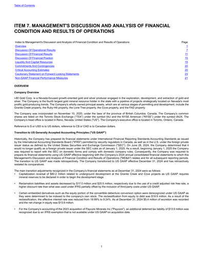 Thumbnail i-80 Gold Financial Report 2024