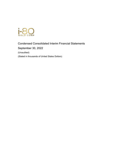 Thumbnail i-80 Gold Quarterly Report 2022-q3