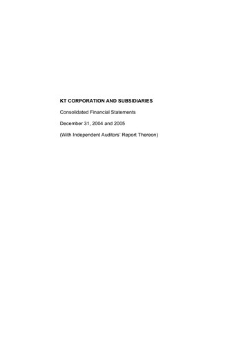 Thumbnail KT Corporation Financial Statement 2005