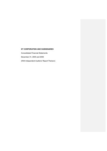 Thumbnail KT Corporation Financial Statement 2006