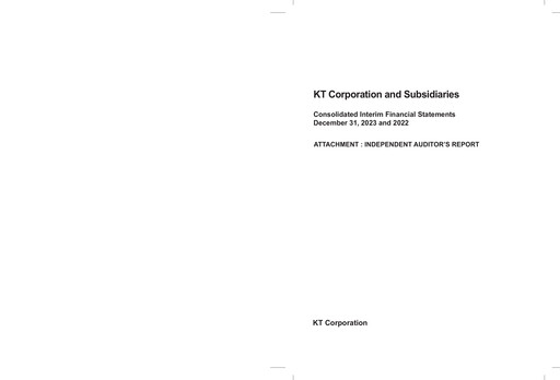 Thumbnail KT Corporation Financial Statement 2023