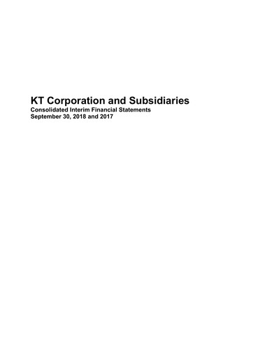 Thumbnail KT Corporation Quarterly Report 2018-q3