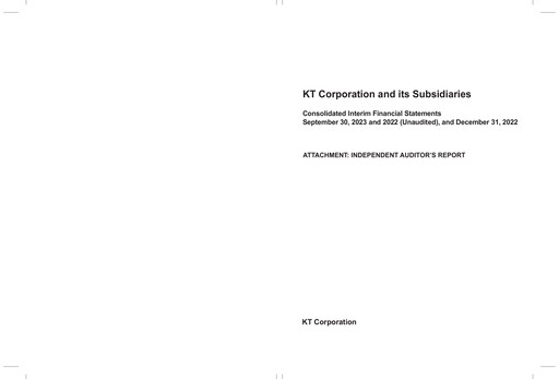 Thumbnail KT Corporation Quarterly Report 2023-q3